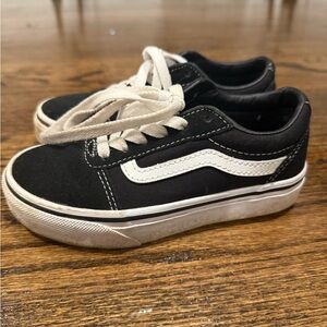 Vans Kids Classic Black and White Sneakers